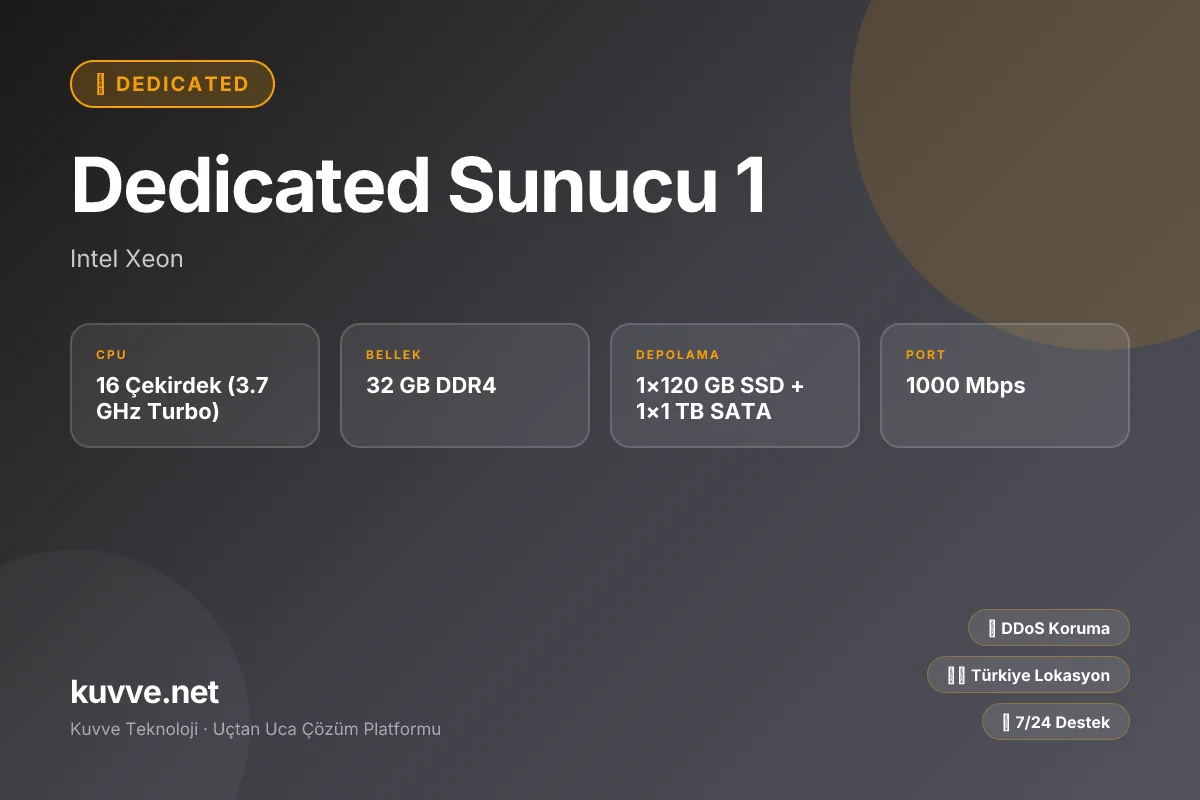 Dedicated Sunucu 1
