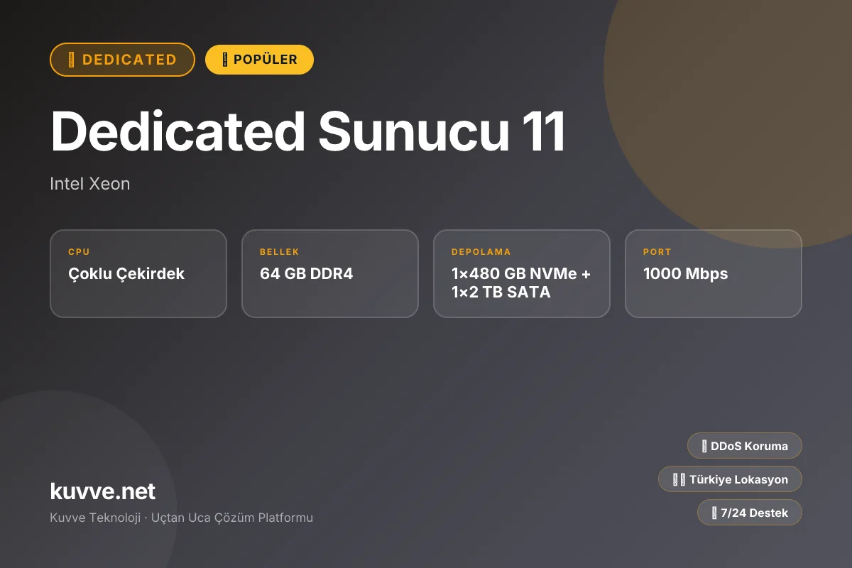 Dedicated Sunucu 11
