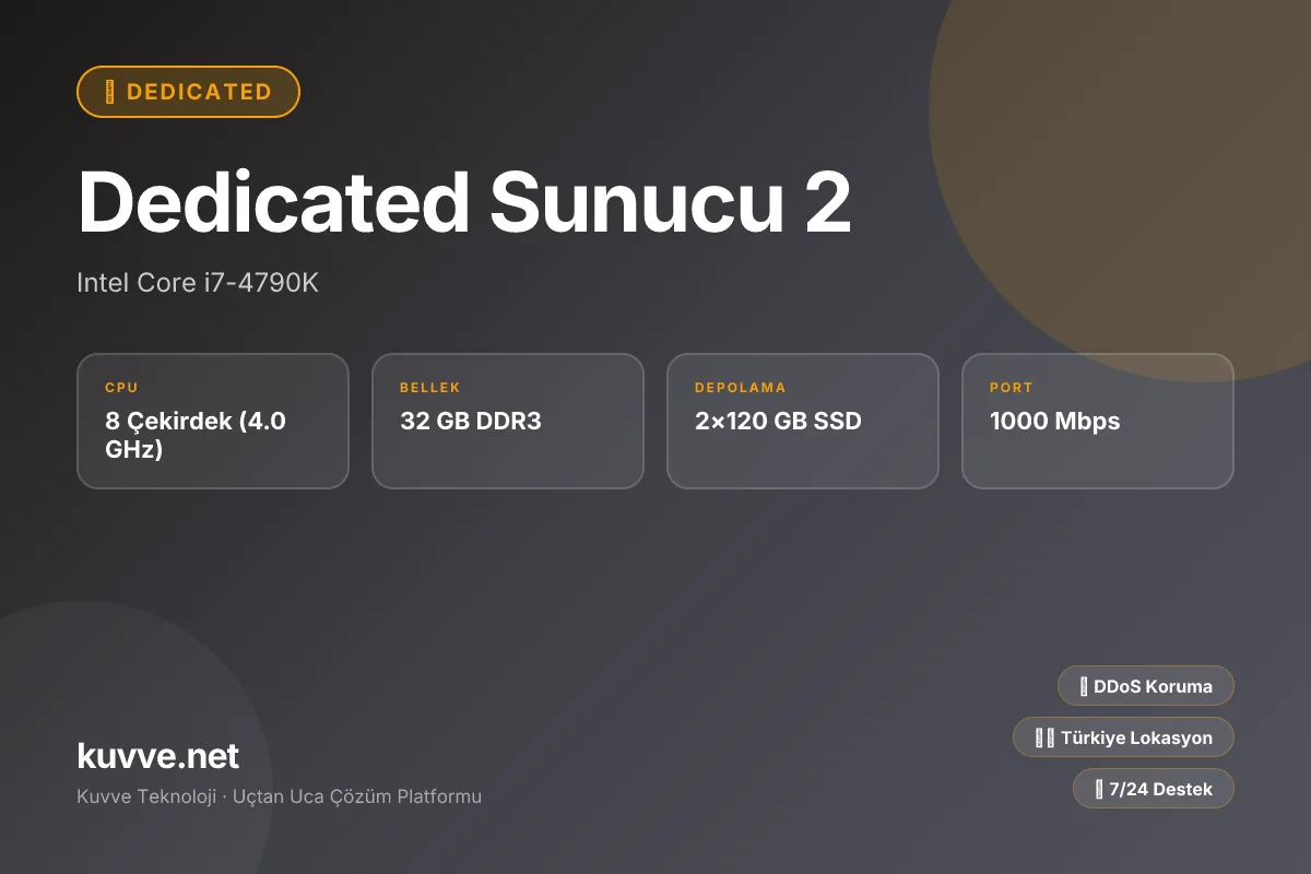 Dedicated Sunucu 2