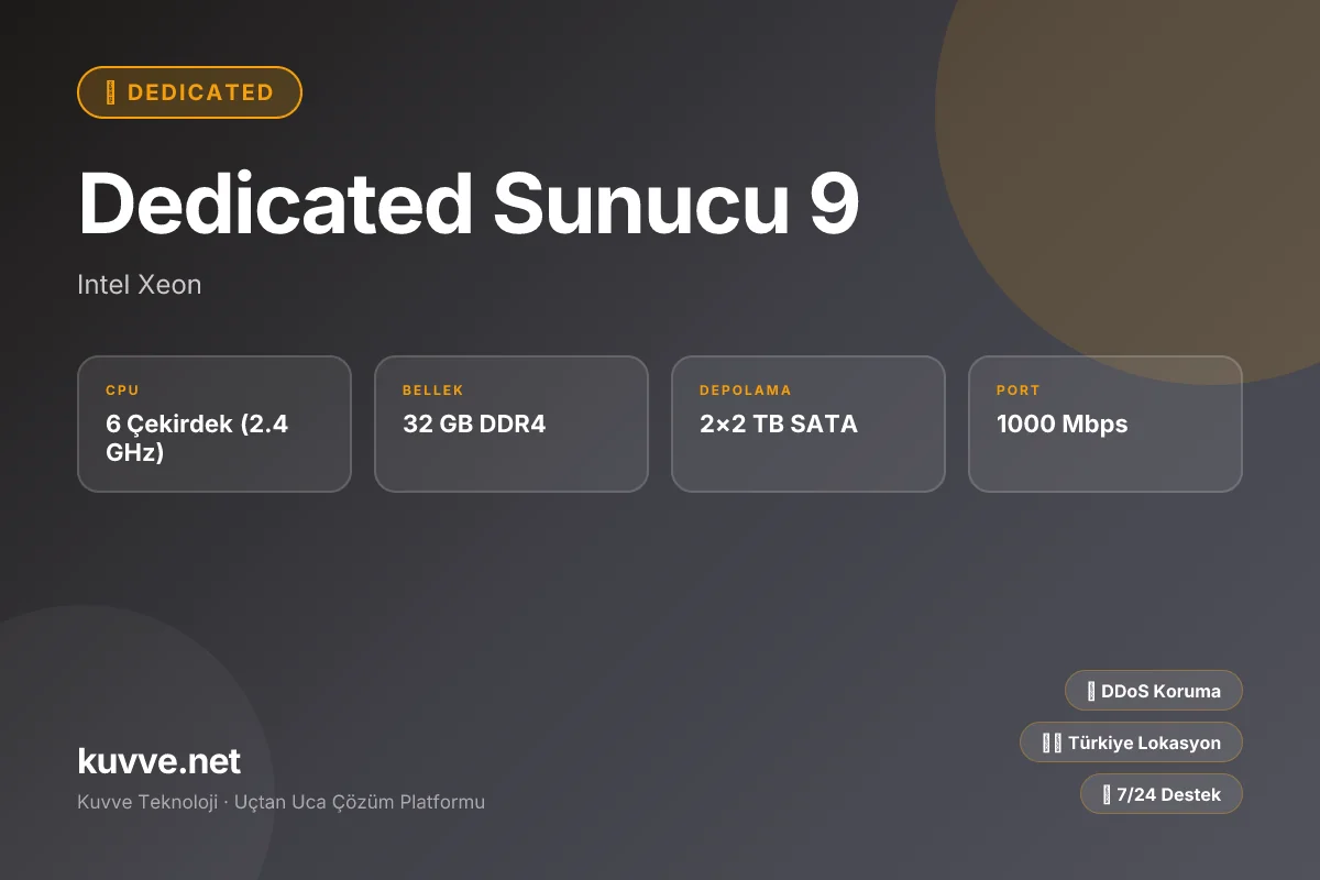 Dedicated Sunucu 9