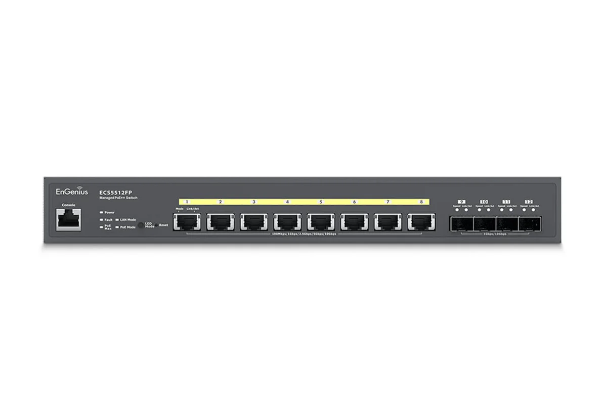 EnGenius ECS5512FP Cloud Switch — 8x10G PoE++ 410W
