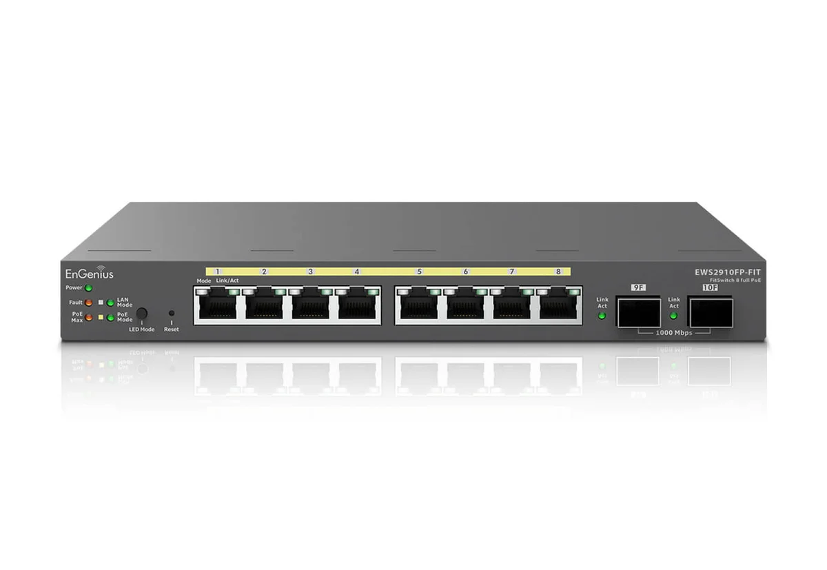 EnGenius EWS2910FP-FIT Switch — 8x1G PoE+ 110W Desktop