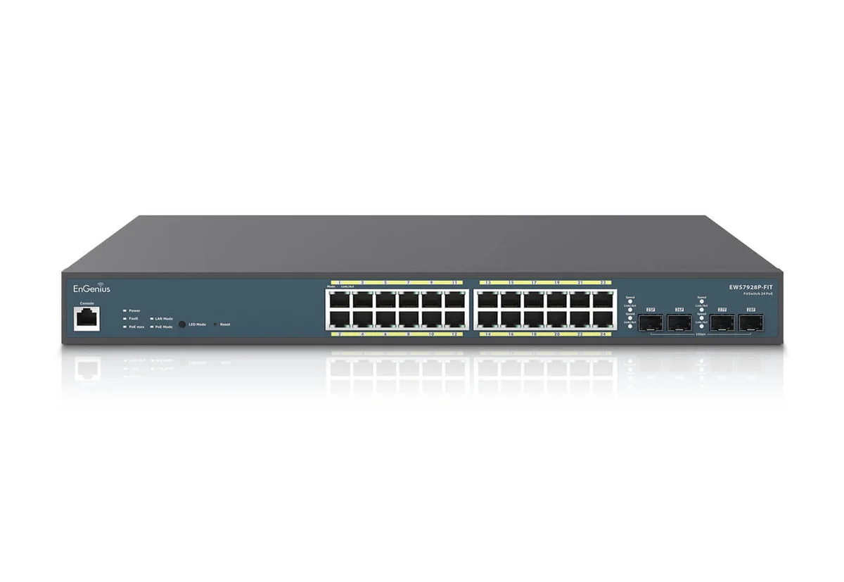 EnGenius EWS7928P-FIT Switch — 24x1G PoE+ 240W L2+