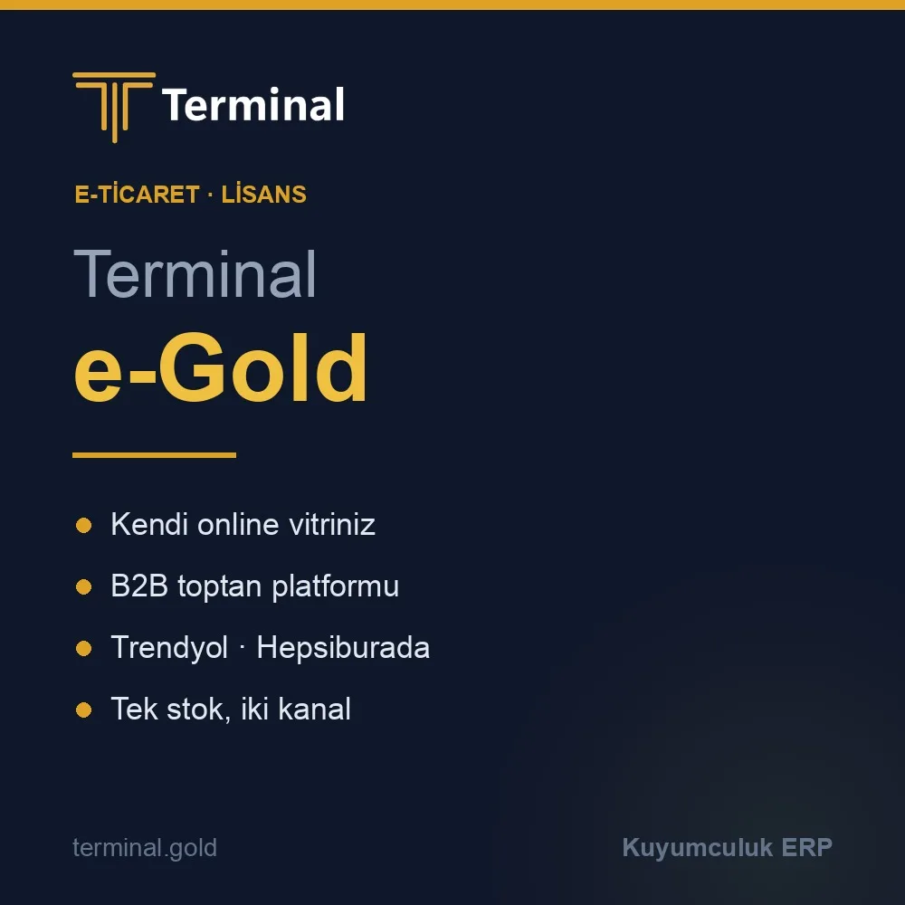 Terminal e-Gold — E-Ticaret ve B2B Lisansı