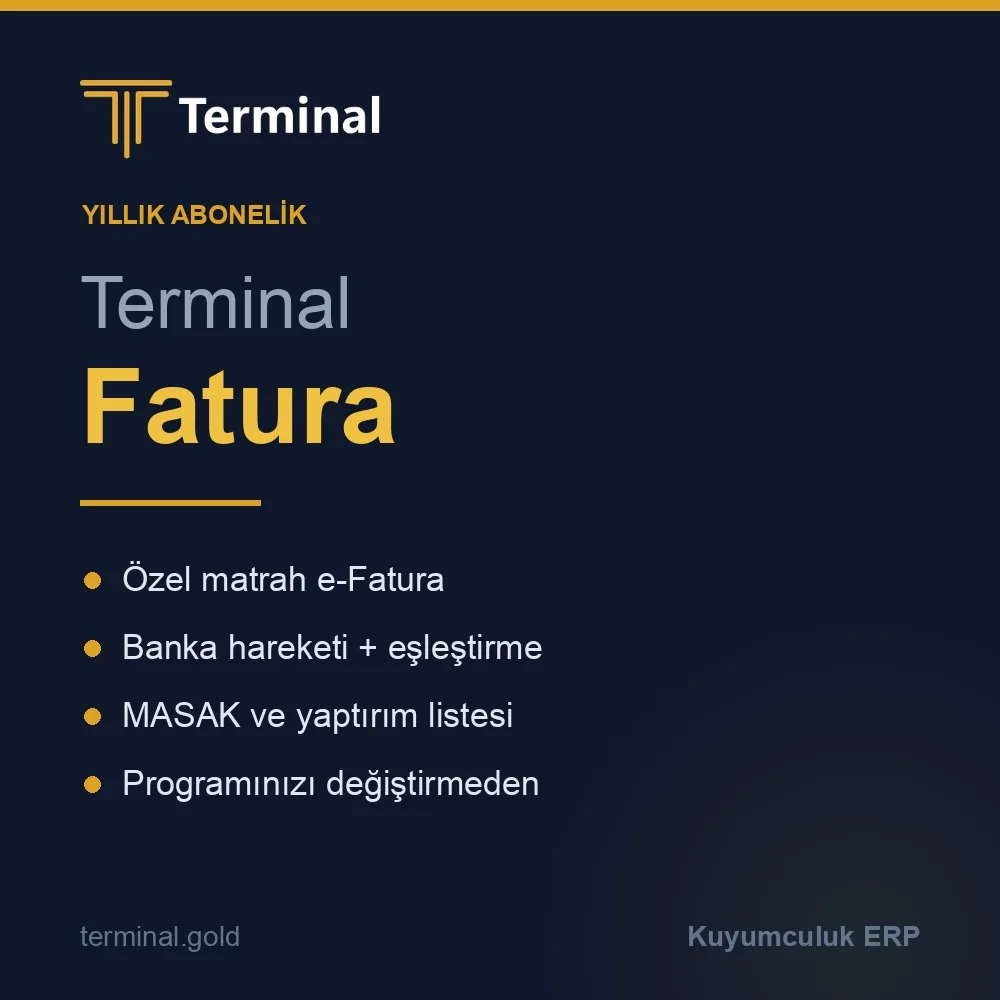 Terminal Fatura — Yıllık Abonelik