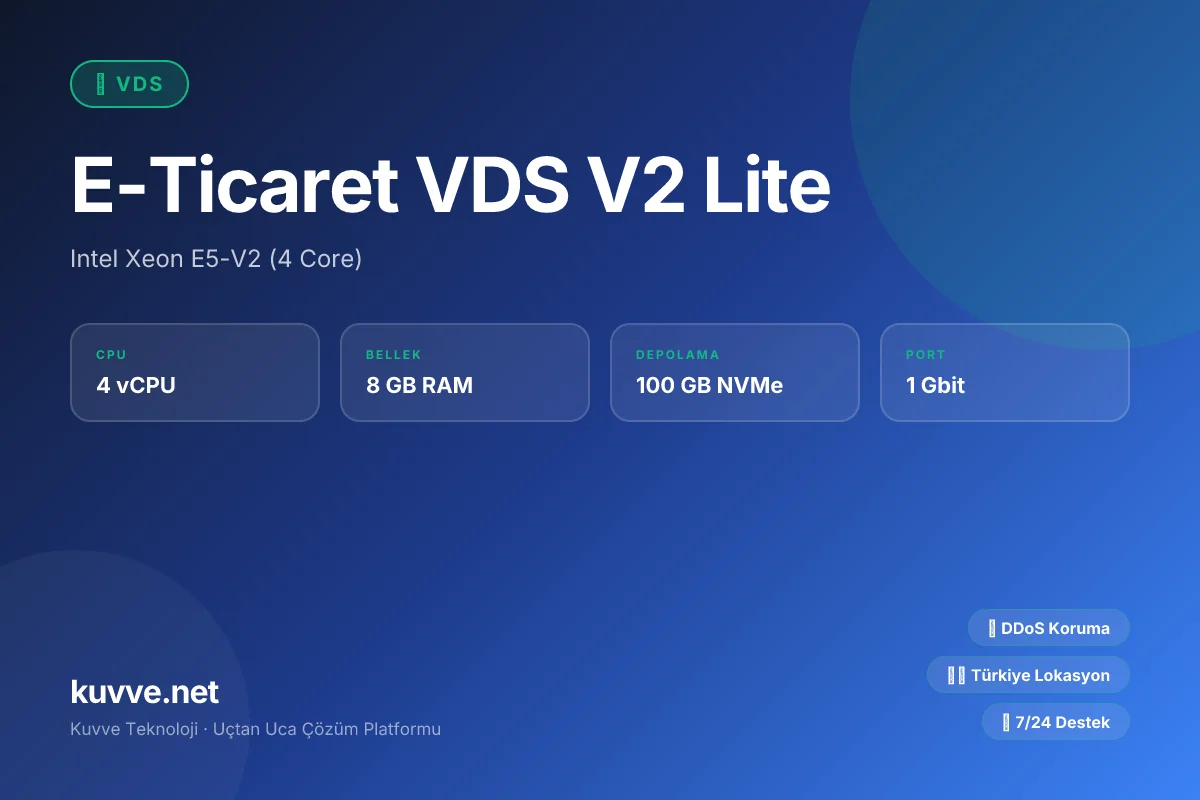 E-Ticaret VDS V2 Lite