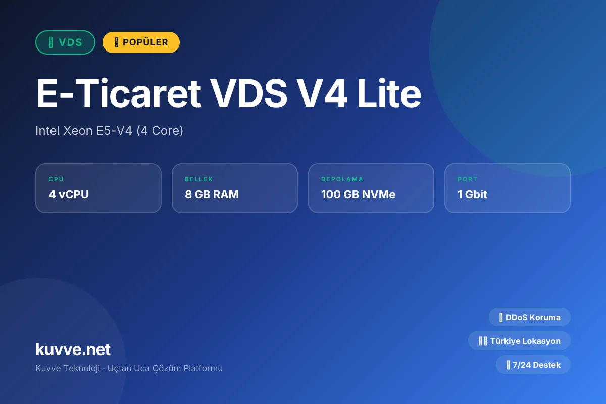 E-Ticaret VDS V4 Lite