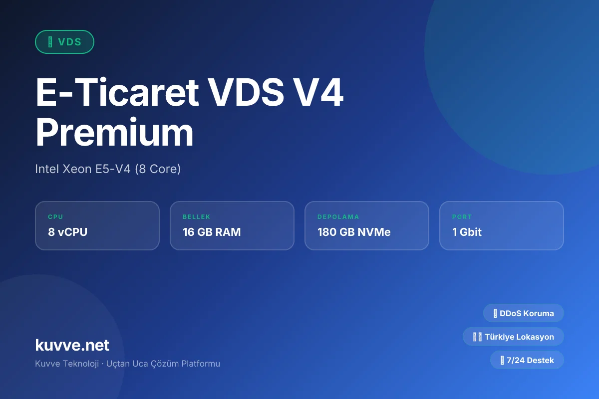 E-Ticaret VDS V4 Premium